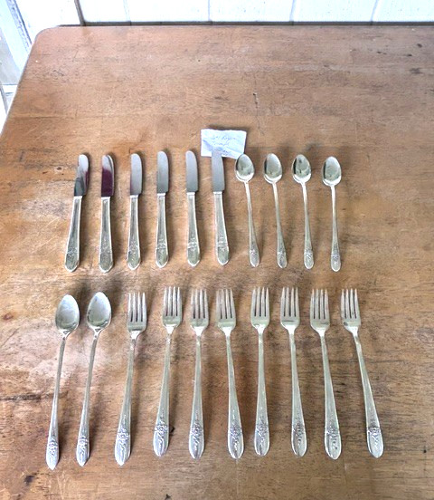 20 Pc TRIUMPH Wm Rogers International Silver Silverplate Flatware CRAFT USE ONLY