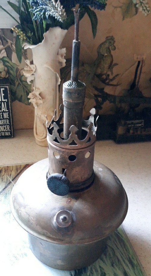 Tito-Landi Paris Lamp Base 19th Century Antique For Restoration Copper?? 11 in