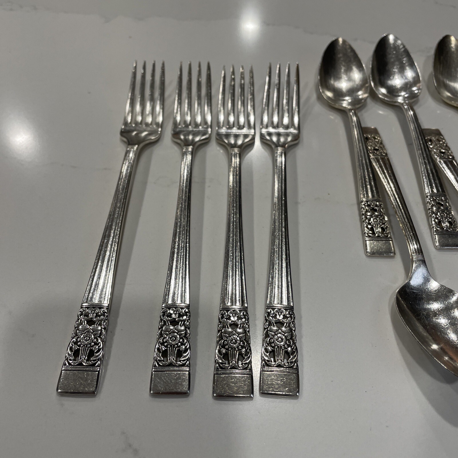 Community Coronation Silver Plate flatware Pieces Lot Of 15