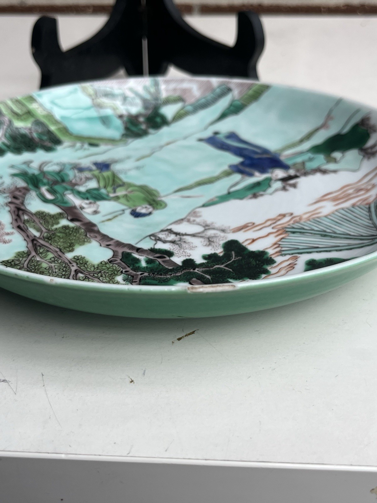 Antiques of Chinese Familie Vert Porcelain Dish
