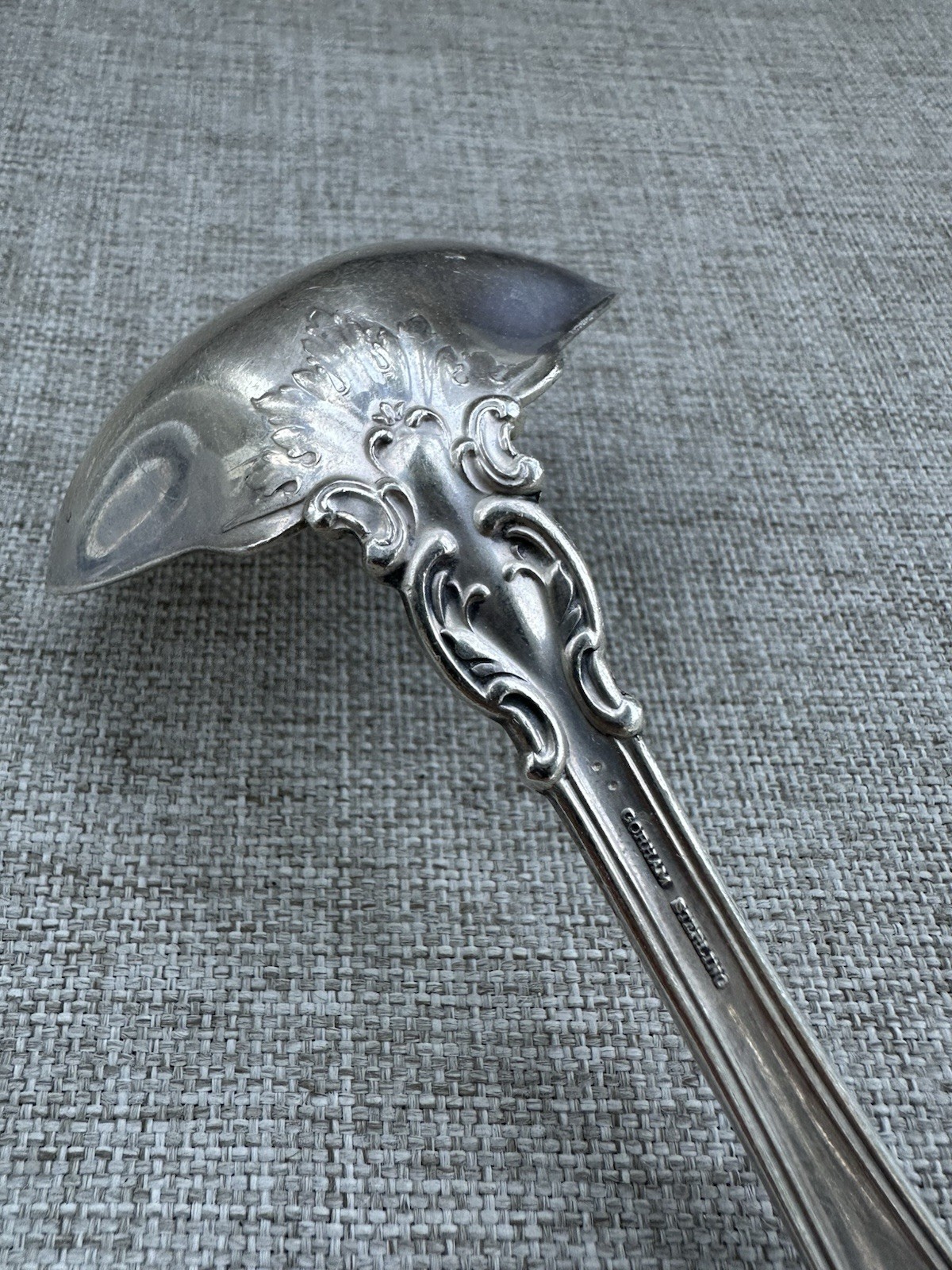 Chantilly by Gorham Sterling Silver Oyster Ladle with Scalloped Bowl, 6.5 In