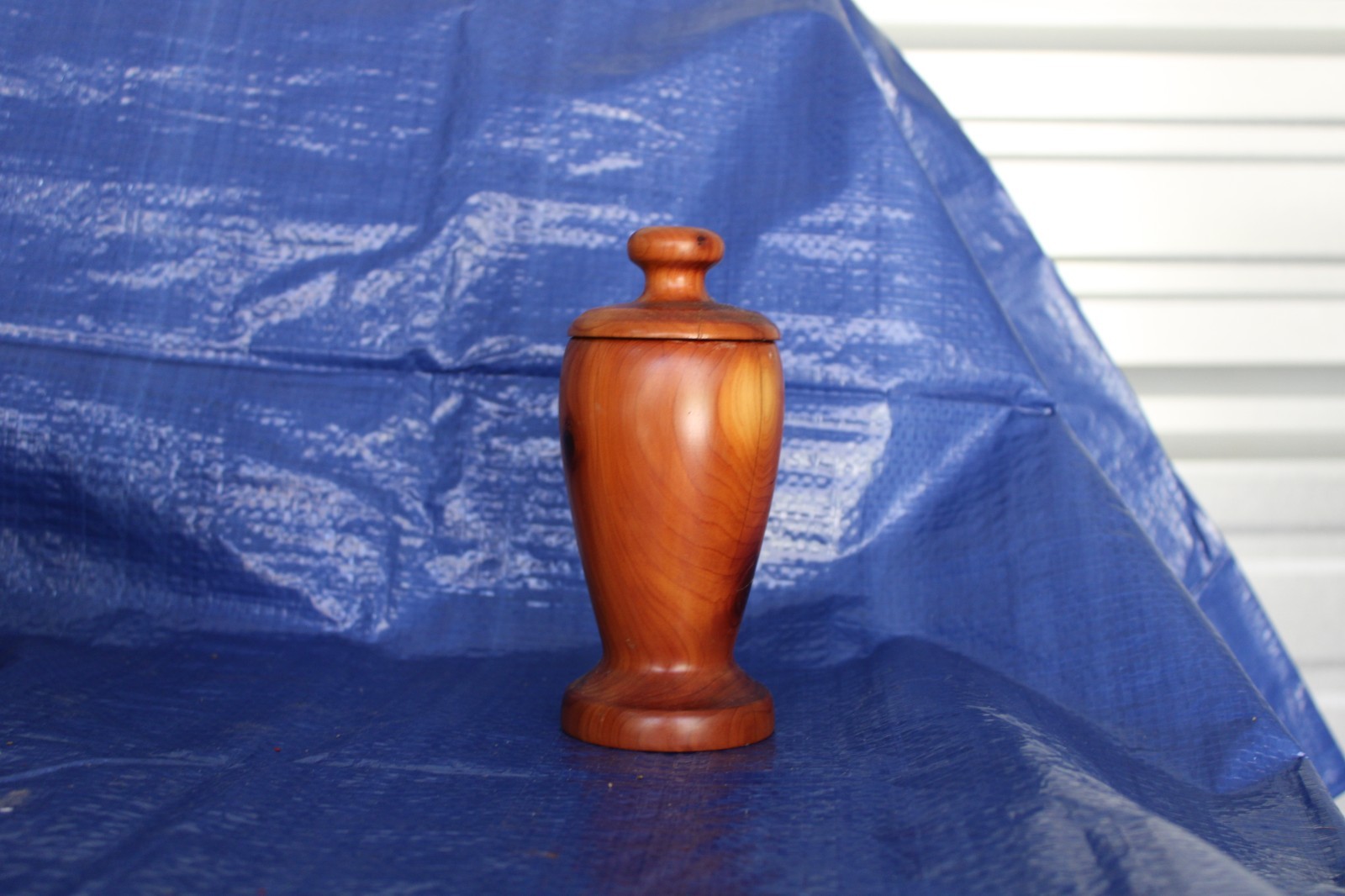 Mid Century Modern hand turned wooden container