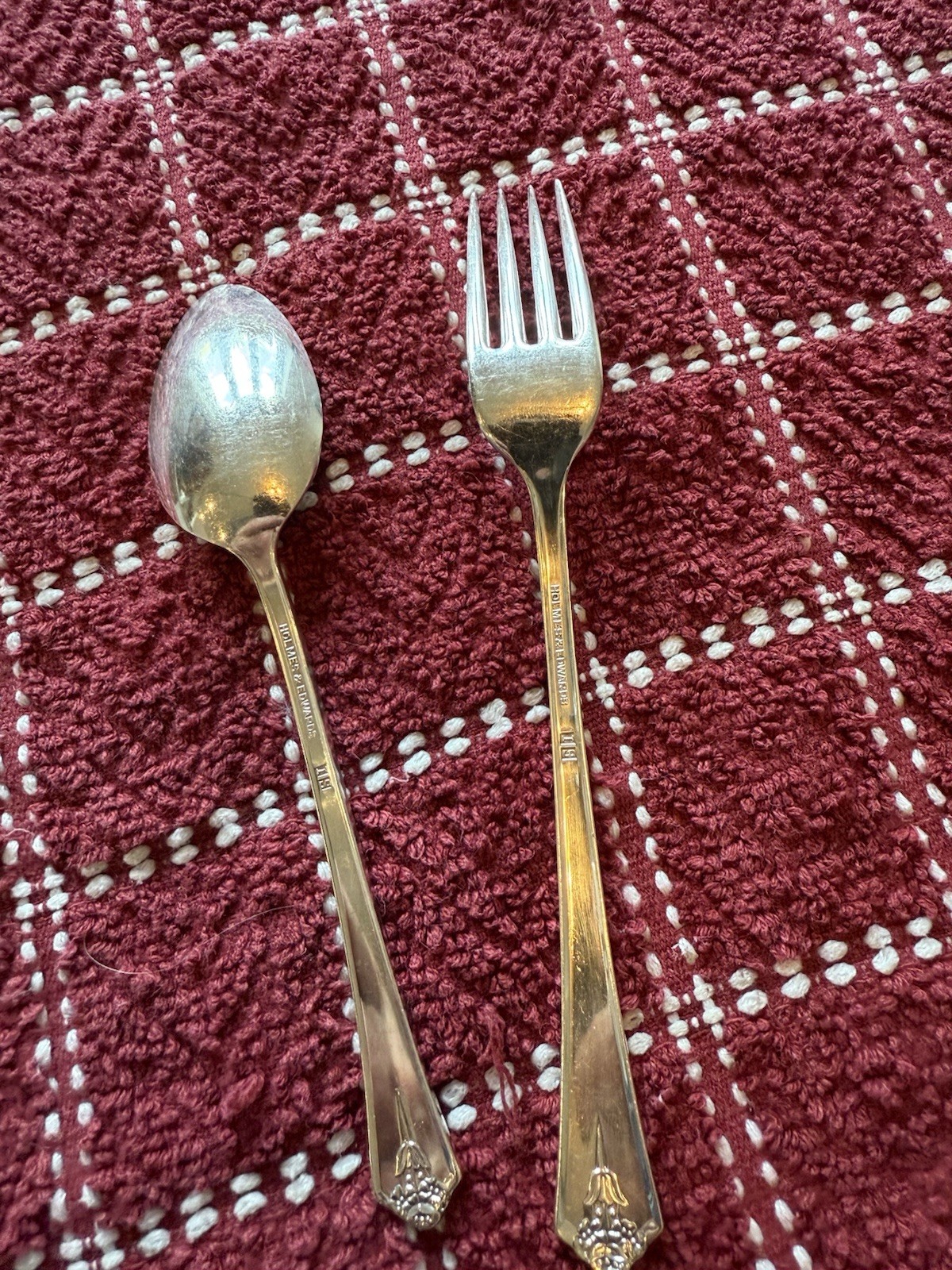 Holmes and Edwards Silverplate Spring Garden Youth Fork and Spoon
