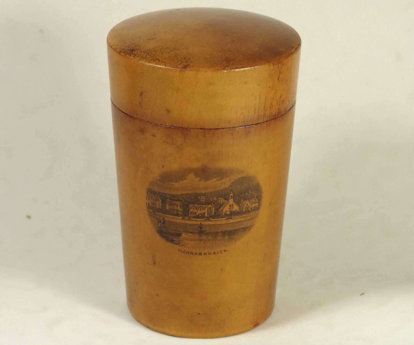 Mauchline Tighnabruaich Scotland Lidded Pot with taper shape, Great Colour Rare?