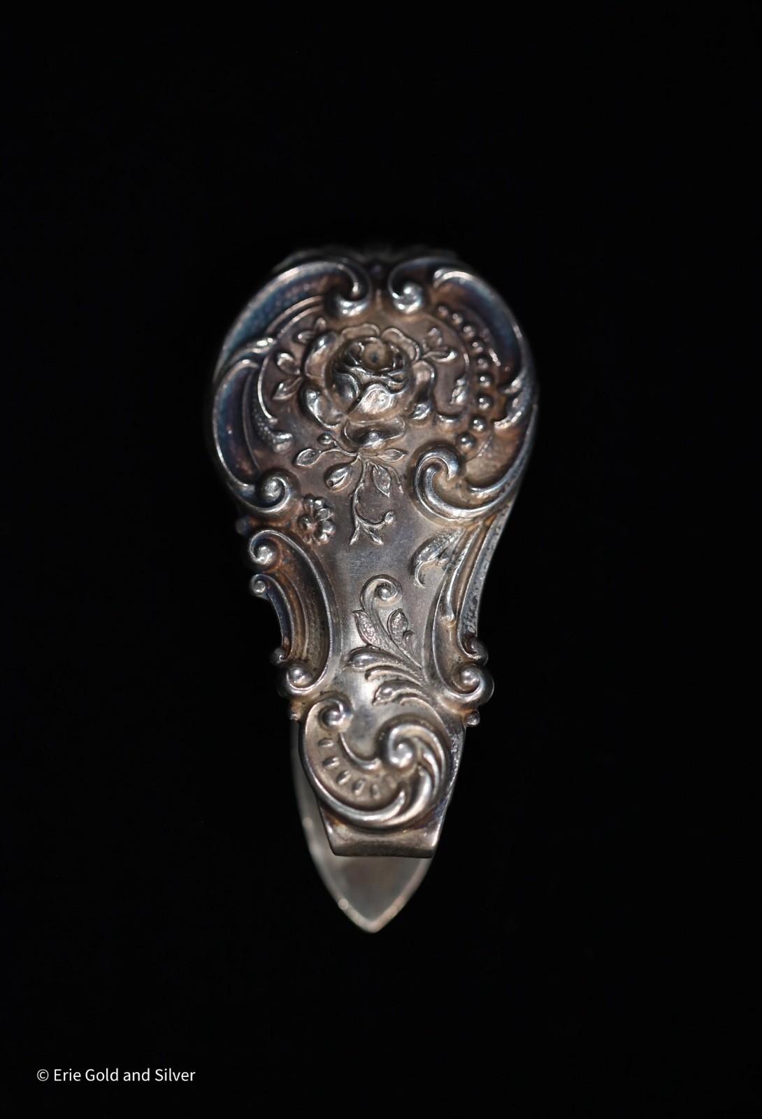 Art Nouveau Gorham Floral Sterling Silver Chatelaine Belt Sash Clip