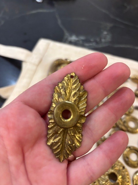 Vintage Solid Brass Door Hardware – 30 Pieces, Italian ~1960s – Sherle Wagner?