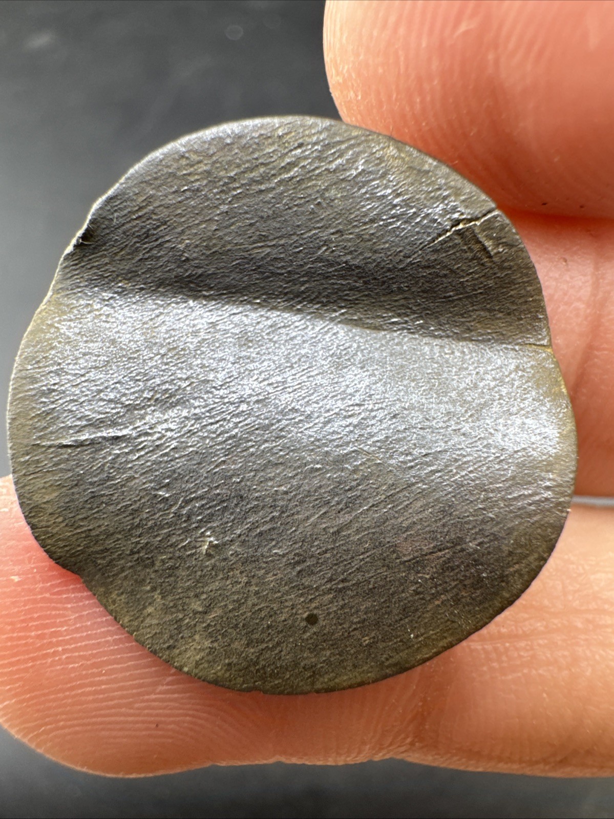 Colonial Era Button Found In Virginia Early American Flat Button #105