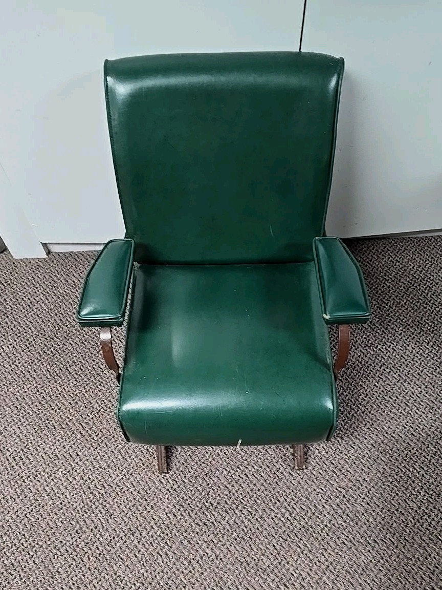 22”Rare Old Vinyl 1950s MCM Childs Rocking Chair