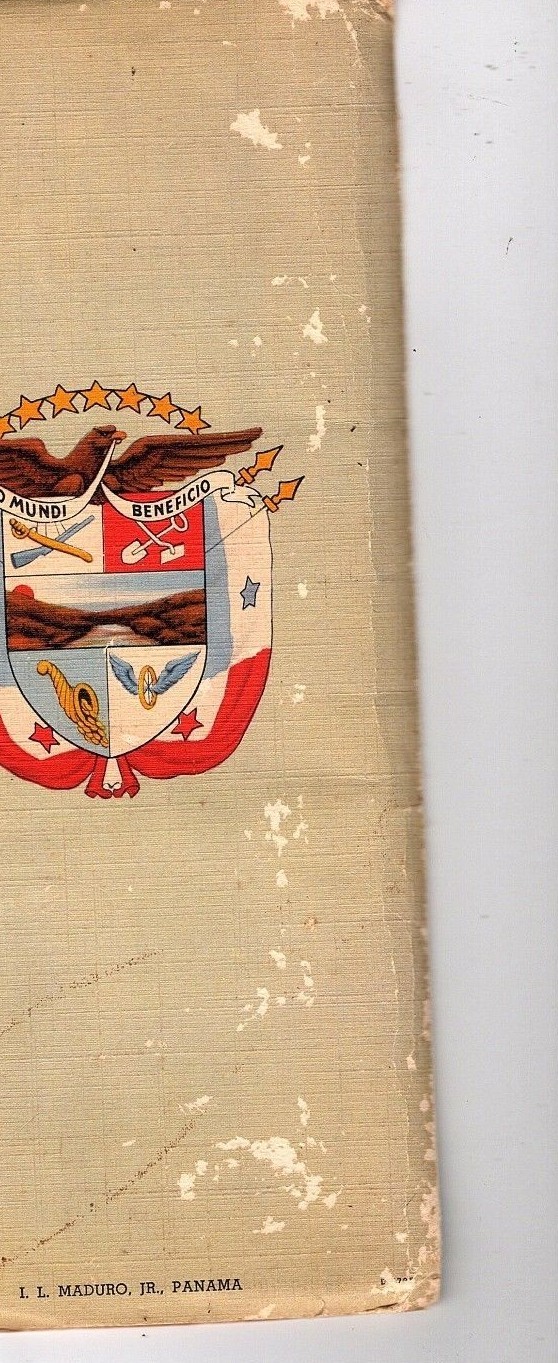Bird’s Eye View Of The Panama Canal 1944 Map “Complete” Balboa Pacific Ocean