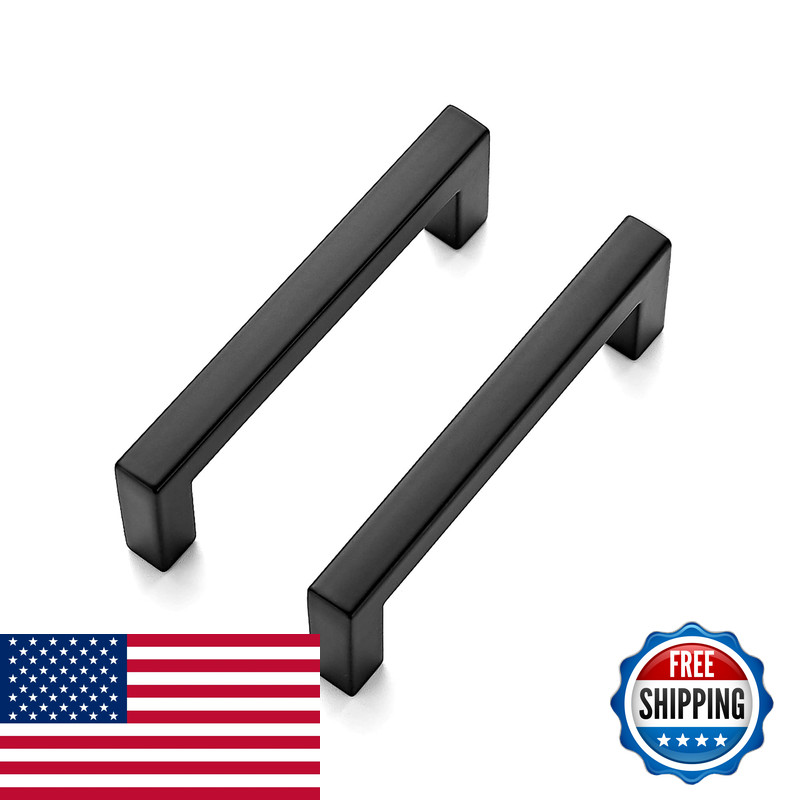 Ravinte 30 Pack Solid 3 Inch Center To Center Slim Square Bar Drawer Handles