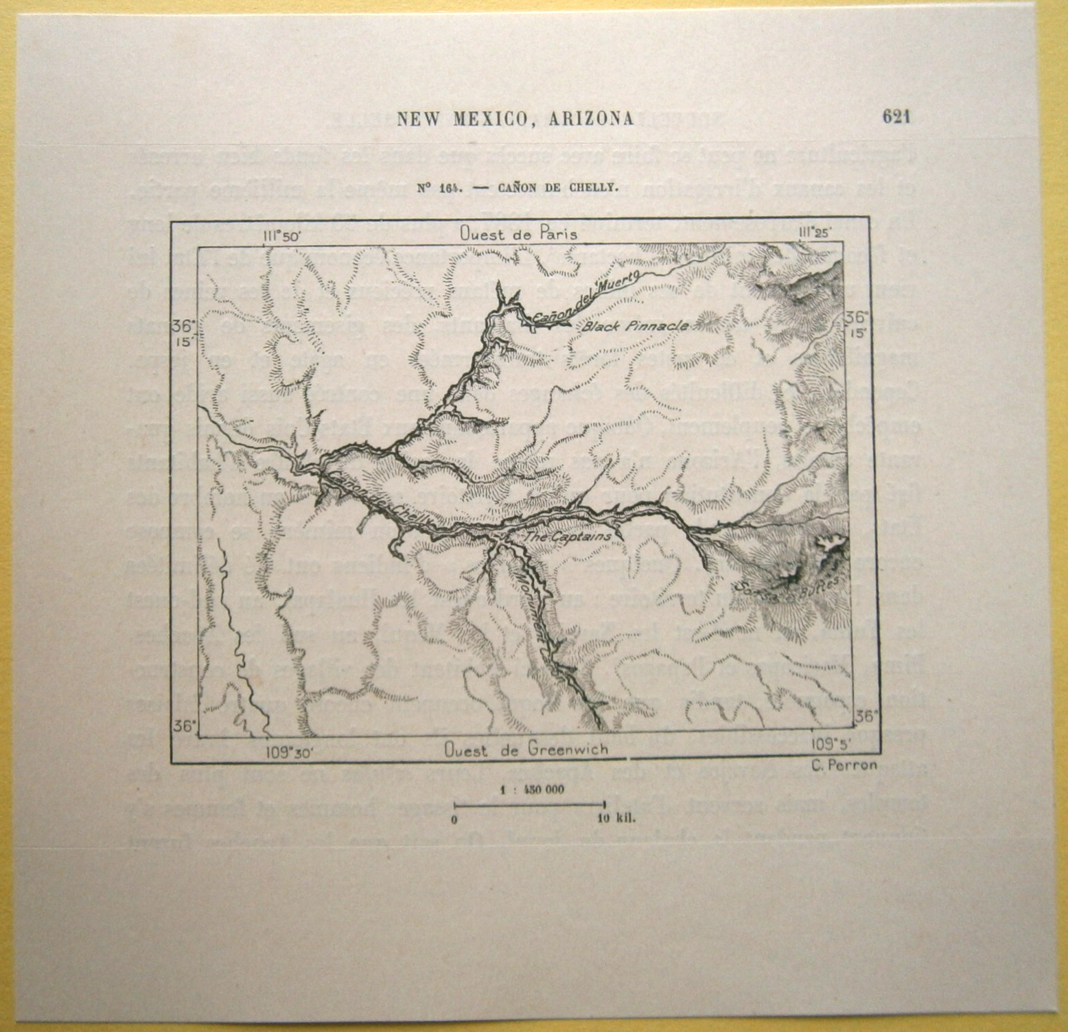 1892 Perron map: Canyon de Chelly, Arizona, #164