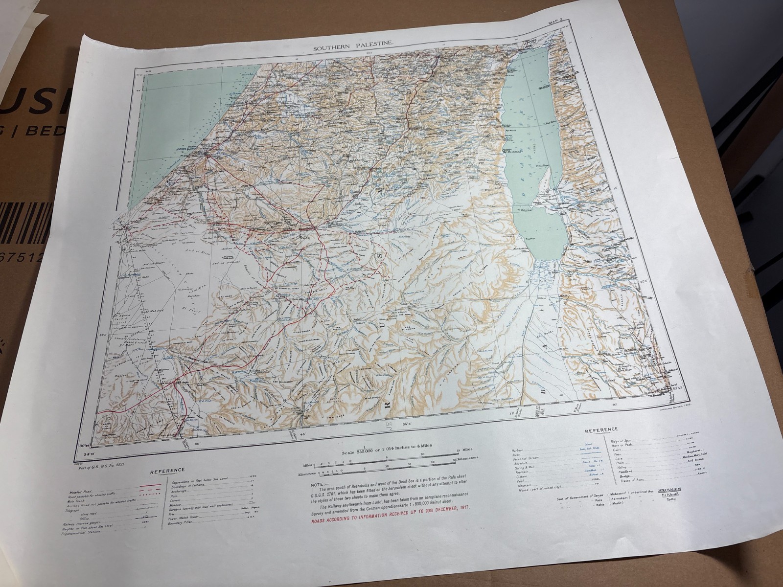1929 Map Southern Palestine