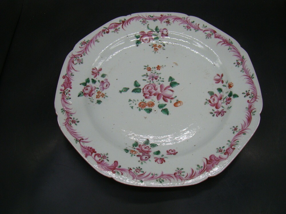 Chinese Qian Long (1736-1795) nice famille rose big plate (combine ship) u4049