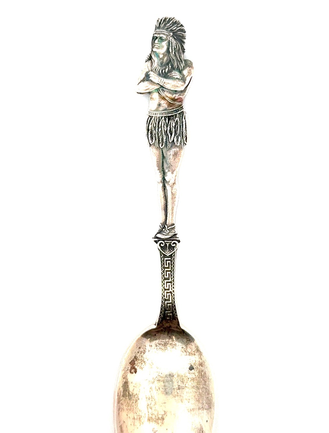 .925 Sterling Silver Full Figure Native American Souvenir Spoon, 18.7g
