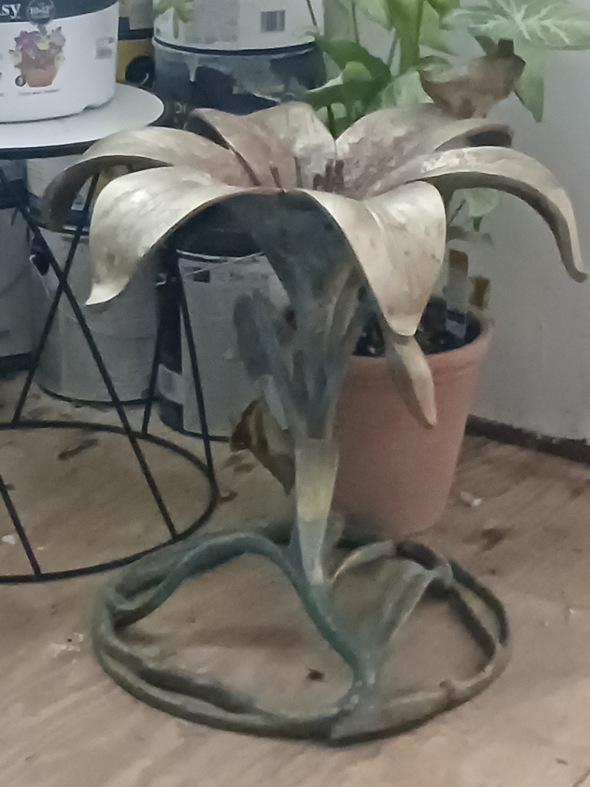 Vintage Arthur Court Lily End Table, AS IS
