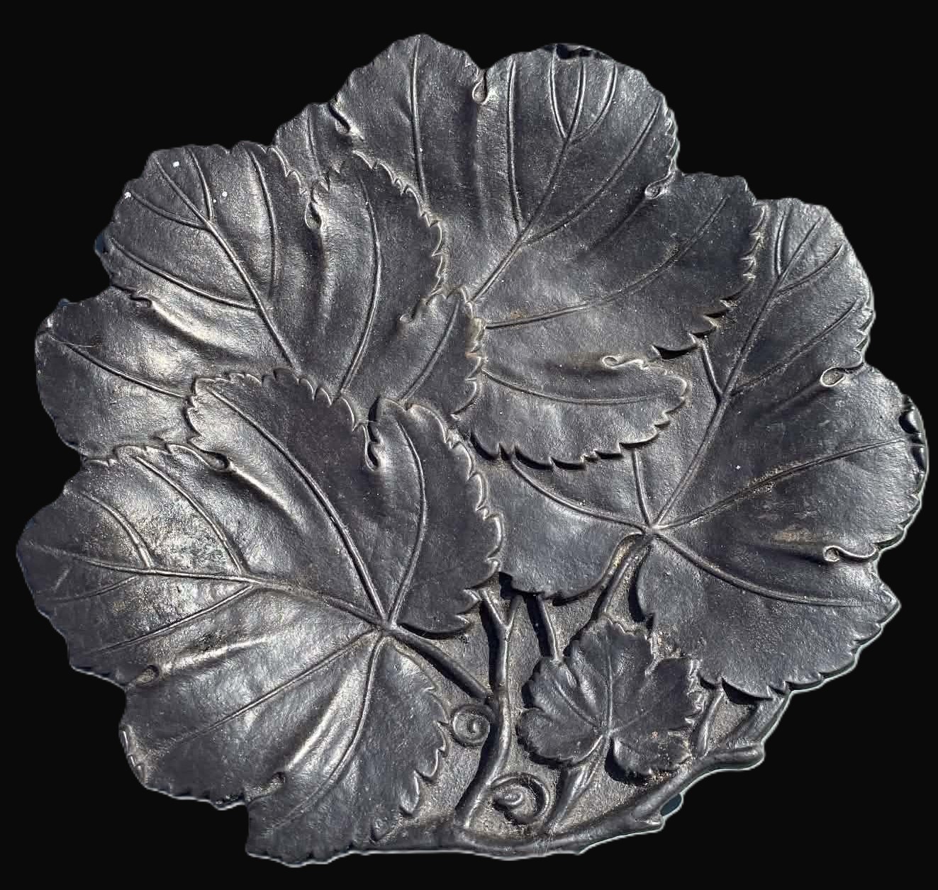 Antique Berlin Iron Grape Leaf Dish c1847