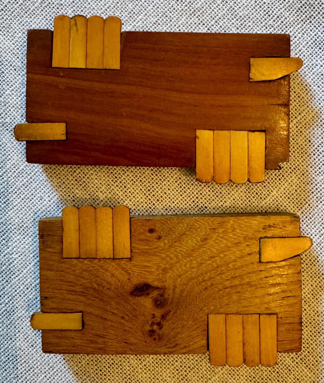 Antique Piquet or Whist Markers; handcrafted, wooden