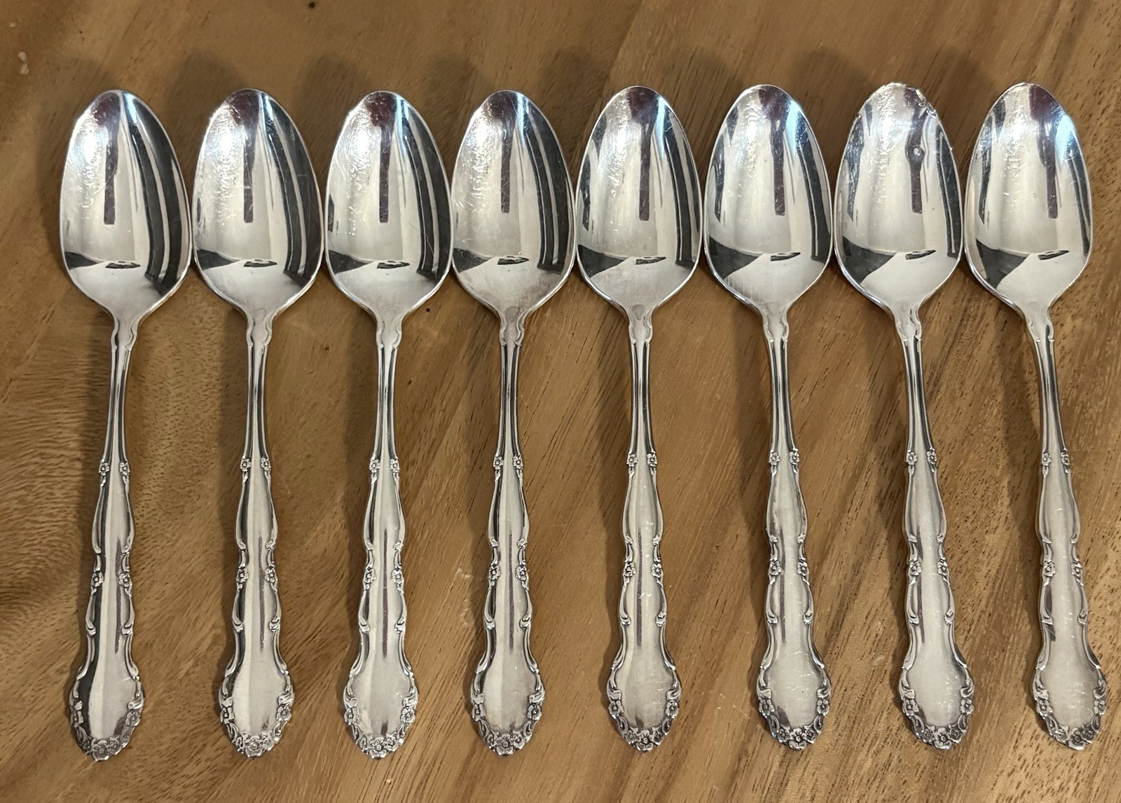 Oneida 1881 Rogers Silverplate FLIRTATION Tea Spoons Lot Of 8