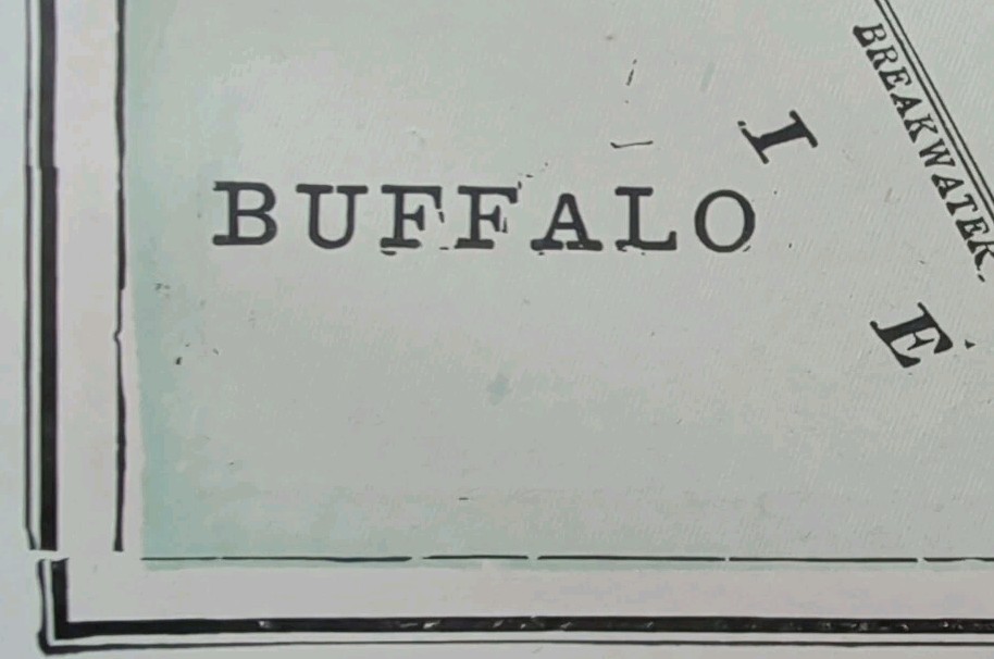 Vintage 1893 BUFFALO NY Map 11″x14″ Old Antique Original COLD SPRING ALLENTOWN