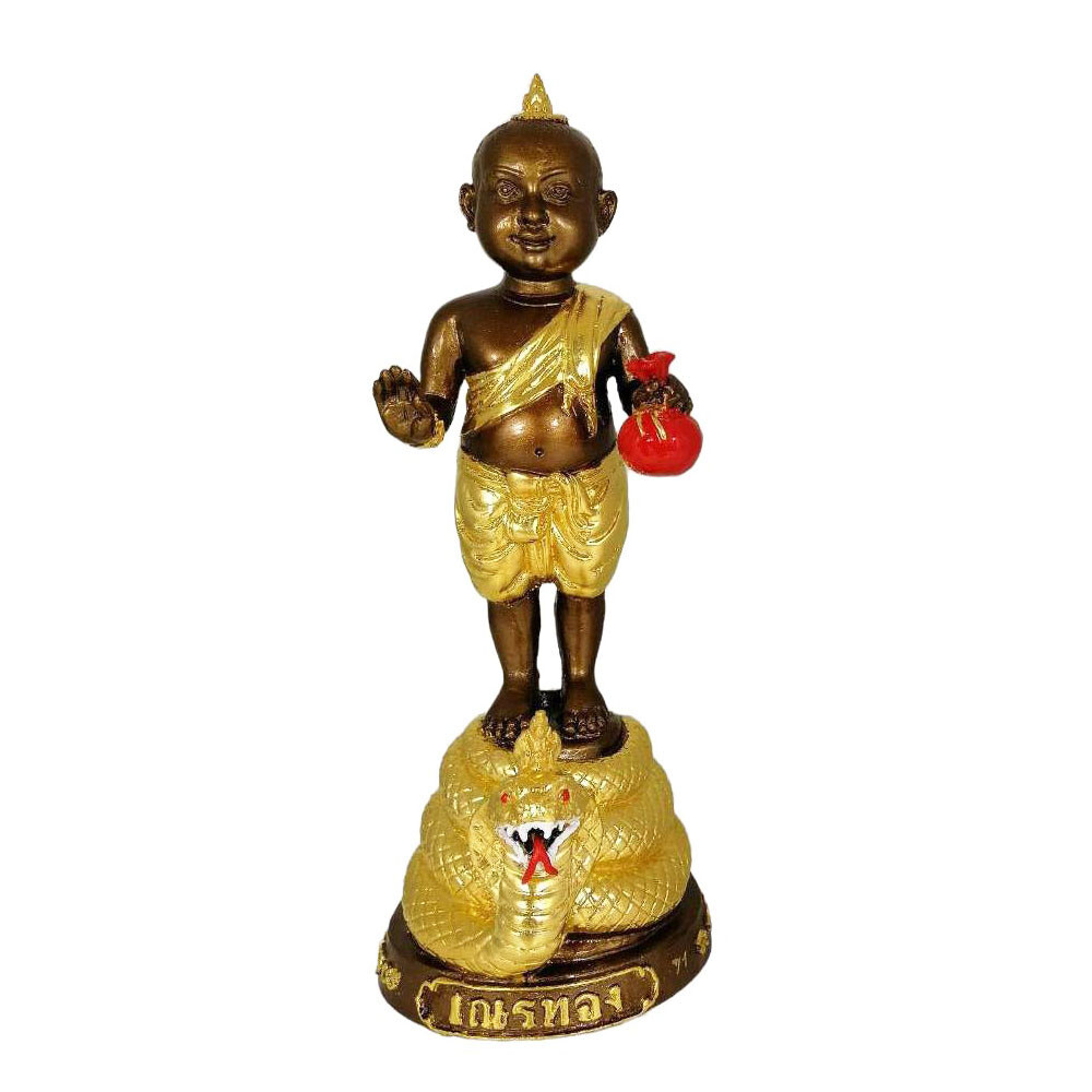 Kuman Thong 1st Batch Hi Top LP RANSIRI Thai Amulet Wealth Rich Rare Full option