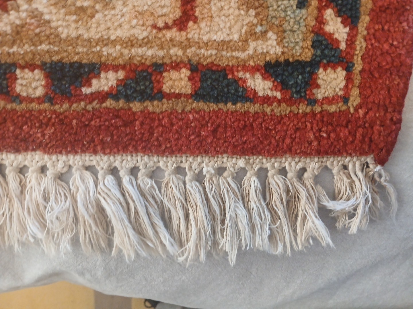 Vintage Afghan Hand-Knotted Wool Rug