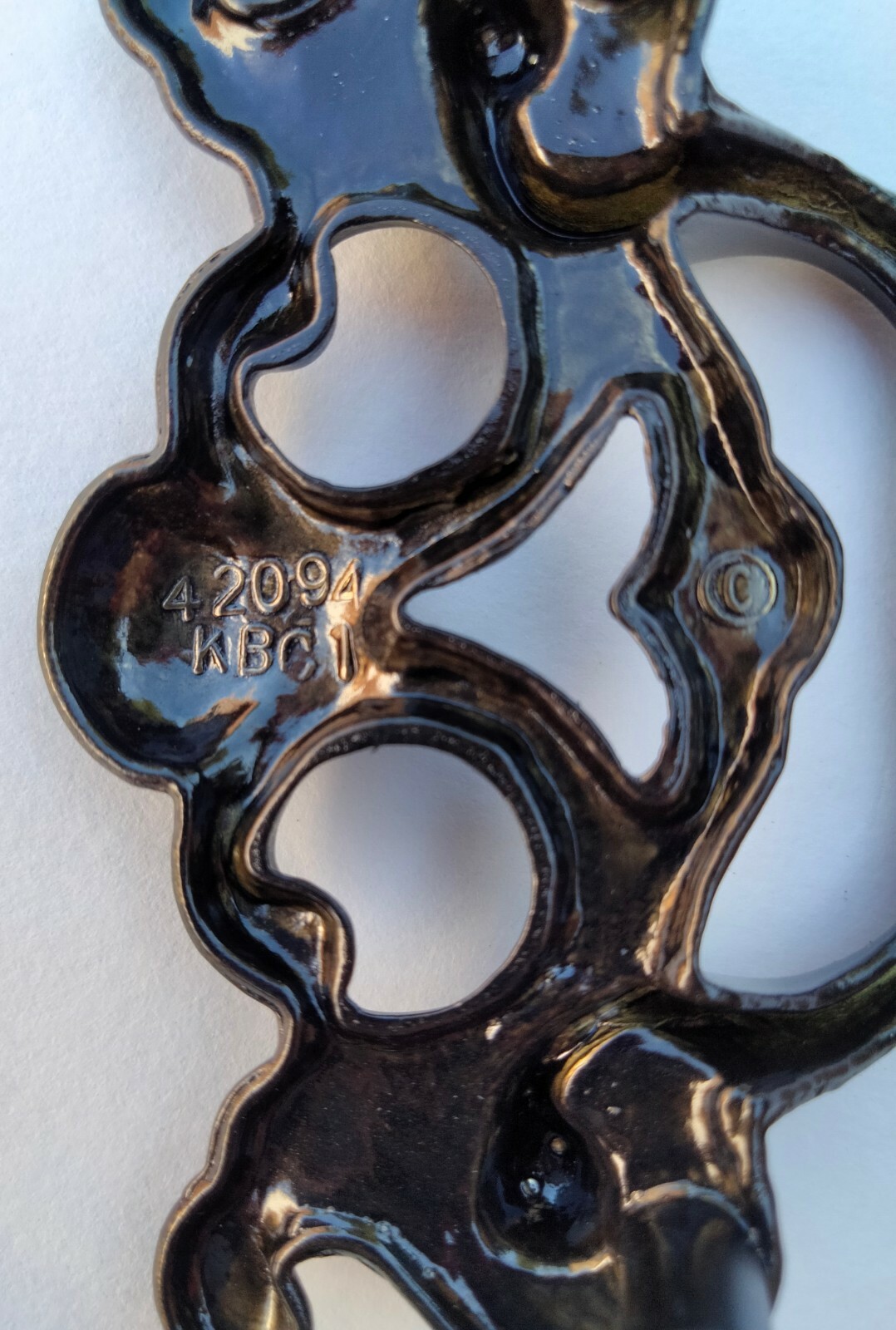 11 VTG KBC Fixed Bail Batwing Drawer Pulls Painted Black 2.5″ Centers 3.25″L