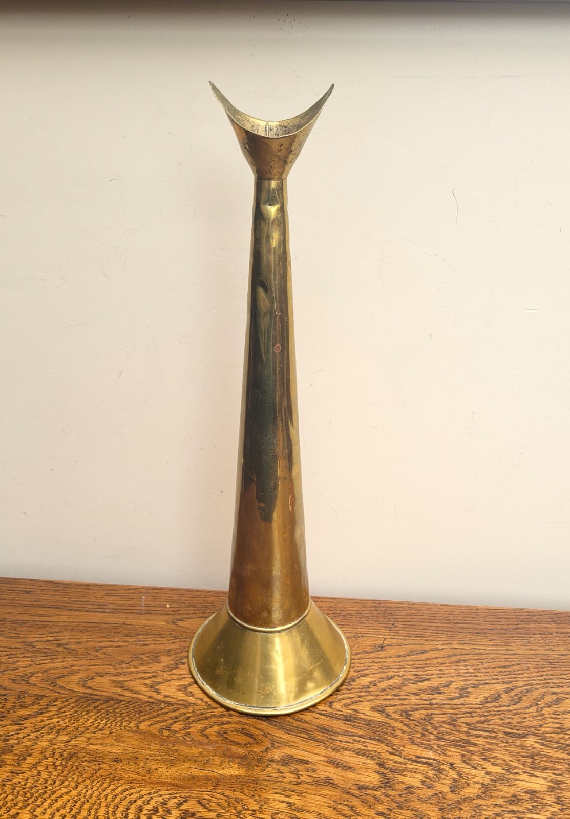 Antique Brass Fireman Chief Naval Speaking Parade Horn Trumpet