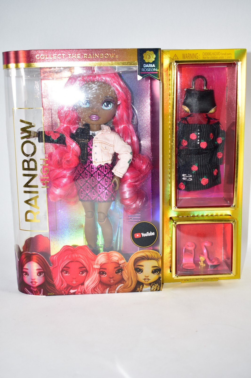 Rainbow High Series 3 “DARIA ROSELYN” Fashion Doll Pink Hair Music Focus NEW