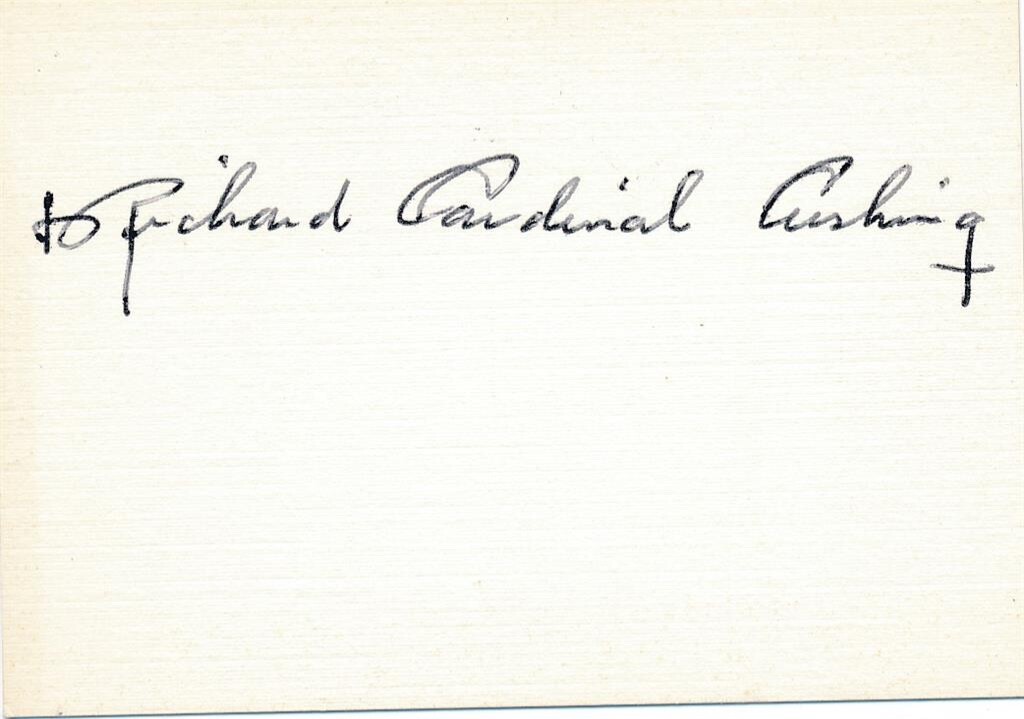 Cardinal Richard Cushing- Signed Card