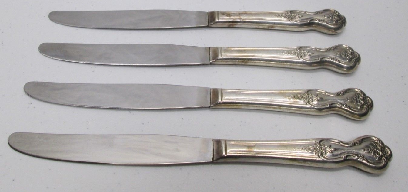 Inspiration Magnolia 1951 by International Silver Silverplate 4 Dinner Knives