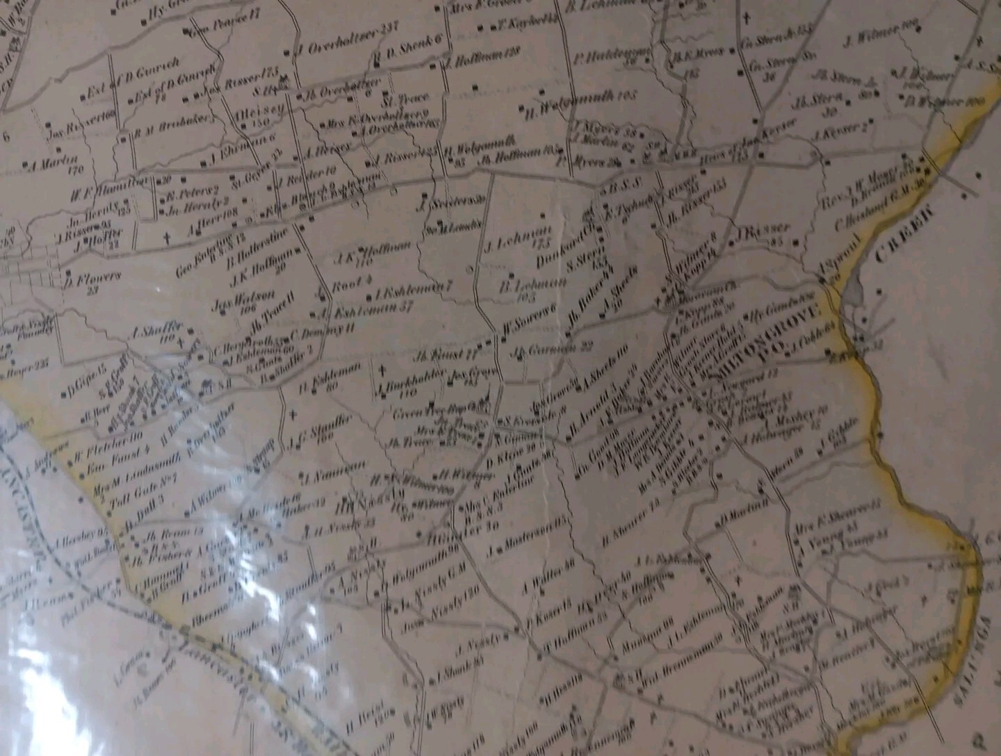 Antique Map Mount Joy Lancaster County Atlas Map 1875 13″ X 16.5″ Pennsylvania