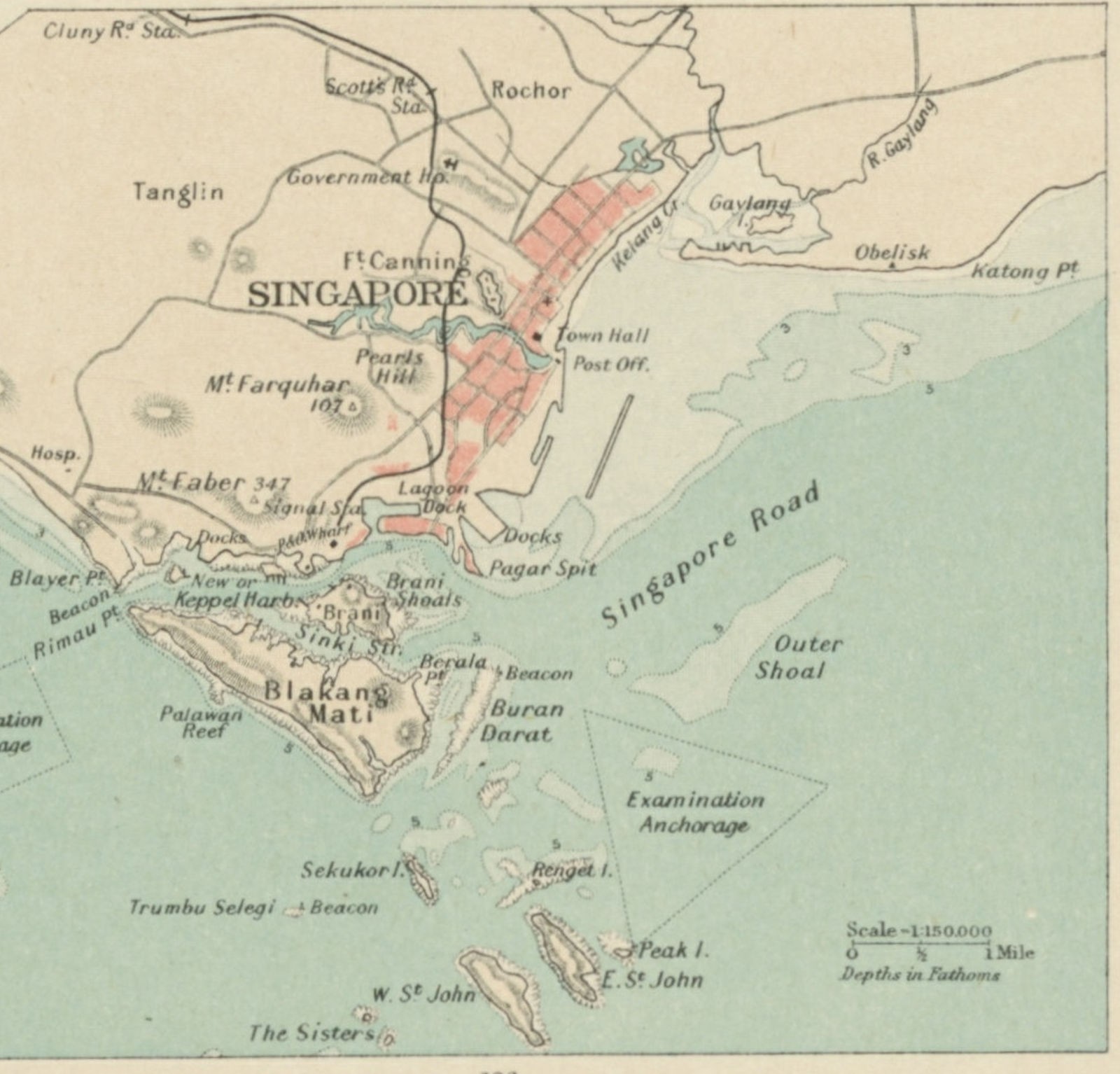 Farther India. Indochina Malaya. Singapore. Hanoi. Siam Annam. TIMES 1922 map