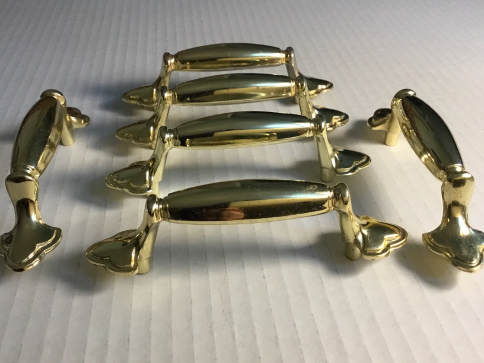 SET OF 6! KBC- KEELER BRASS COMPANY- CABINET DOOR PULLS! 4 1/2” LONG 3” C TO C