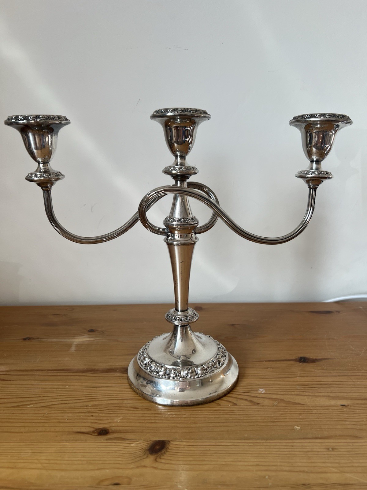 Candelabra Candle Holder Lanthe Silver Plated 3 Arm Vintage