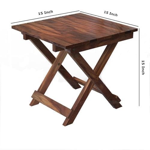 Wooden Square Coffee Table,End Table,Living RoomSideTable,Foldable,Adjustable,Co