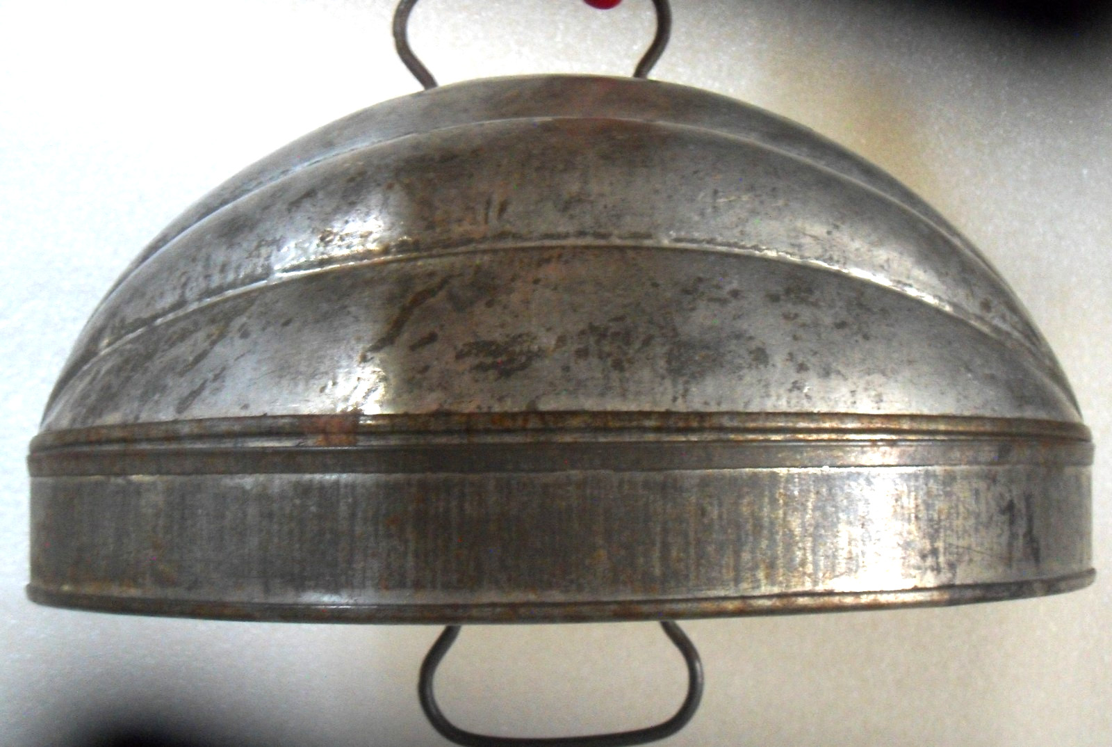 VTG Kreamer? Tin Ribbed Melon Dome Cake Jello Bread Dessert Mold 2 Pc w/Handles