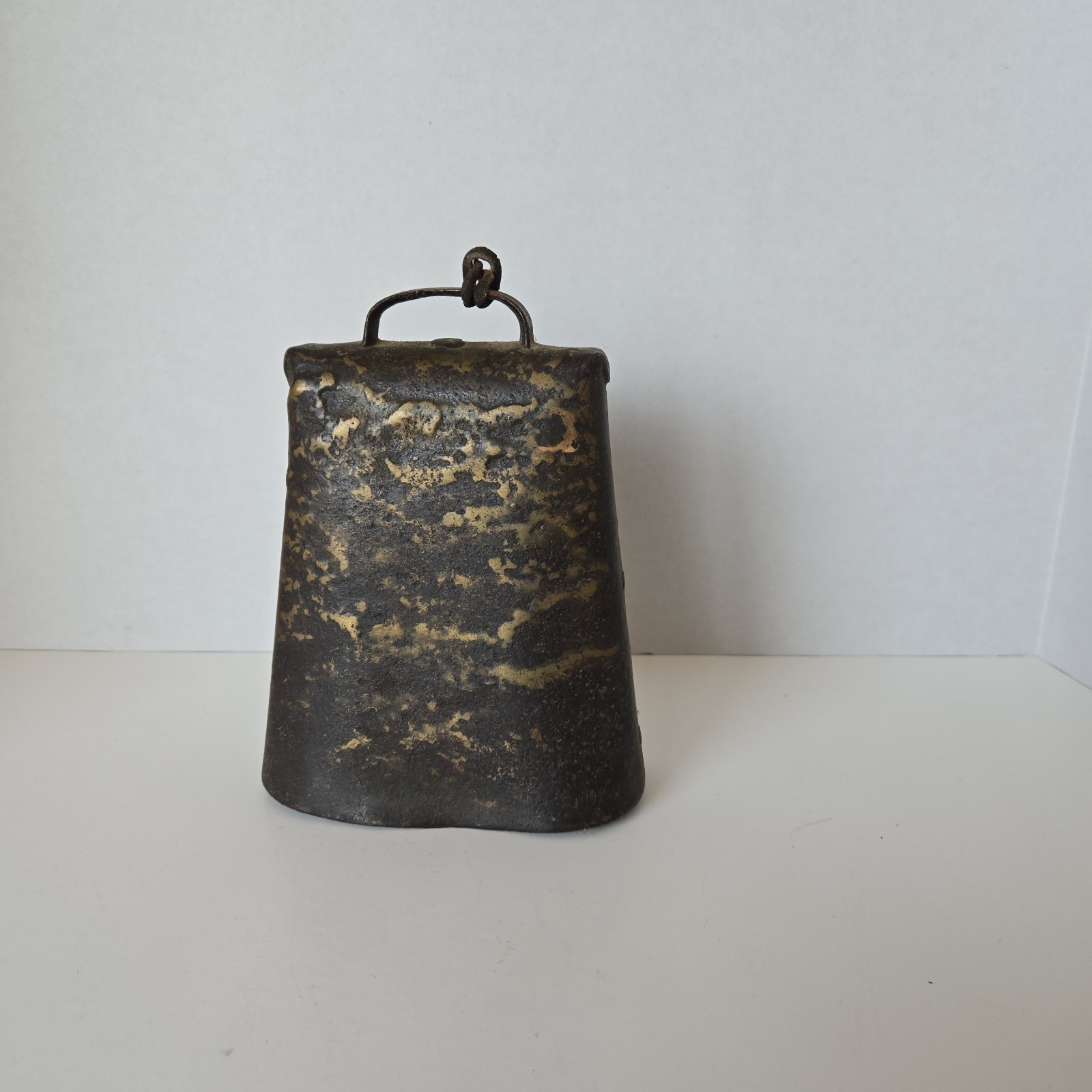 Antique Primitive Farmhouse Rustic Authentic Cow Bell Hand Made Patina