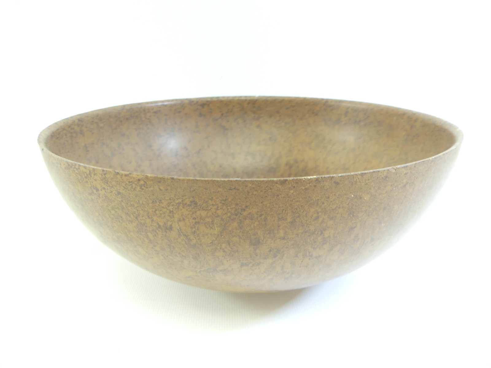 (RefJOH20) Bakelite mid-brown bowl fruit bowl approx diameter 21.5cm, some surfa