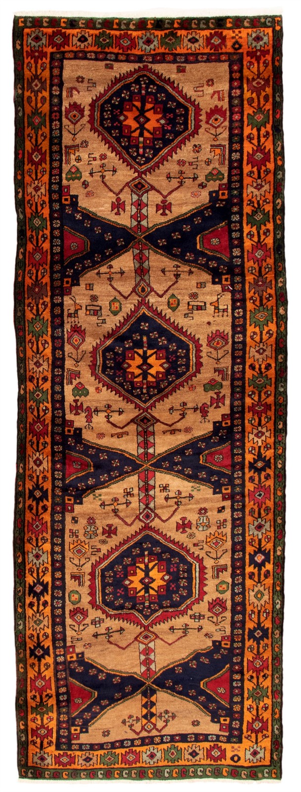 Vintage Traditional Hand-Knotted Area Rug 4’3″ x 11’10” Oriental Wool Carpet