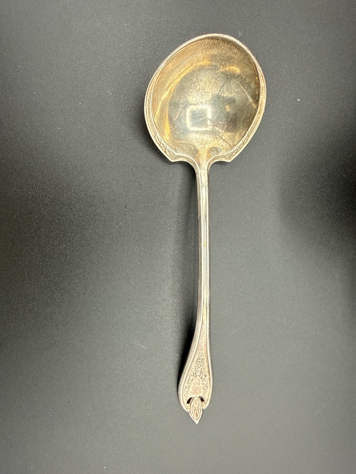 Antique Wm Rogers Bros XS Triple Silverplate Serving Spoon VintageFloral 6” 1918