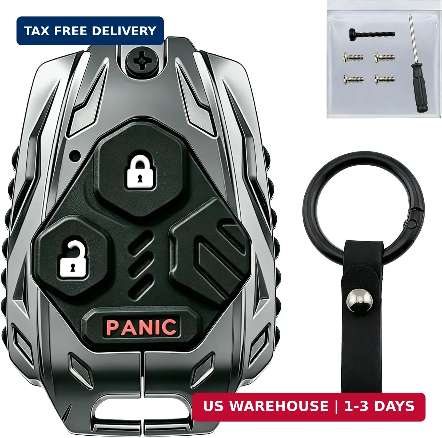 Upgraded Zinc Alloy Key Fob Shell Cover for Honda Accord Civic CR-V Fit Odyssey