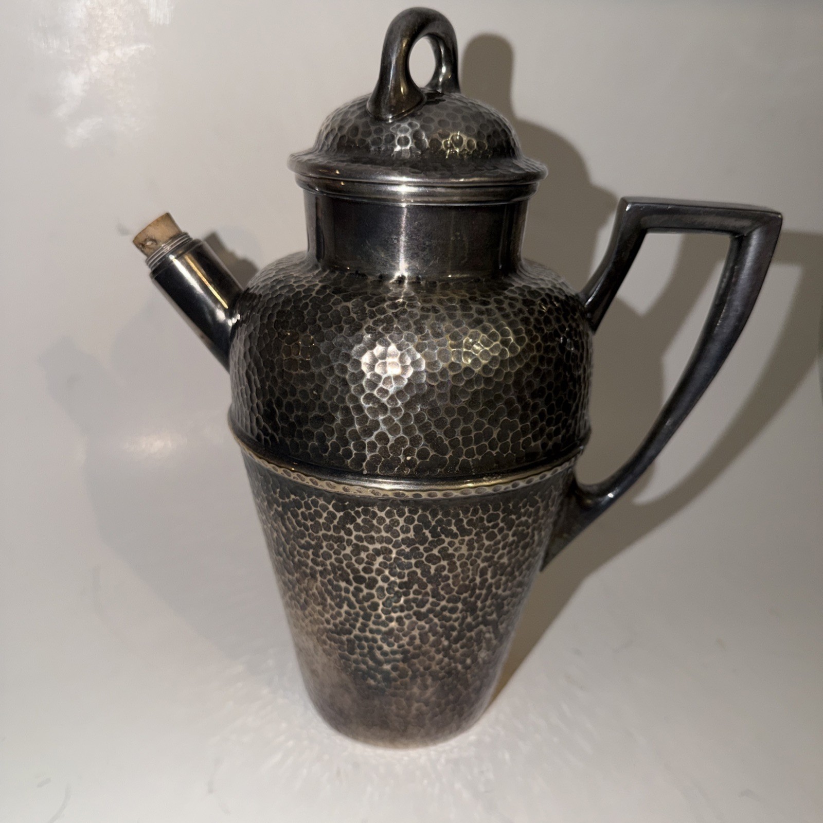 TABER & TIBBITS T&T Hand Hammered Silver Plate Pitcher 58 66