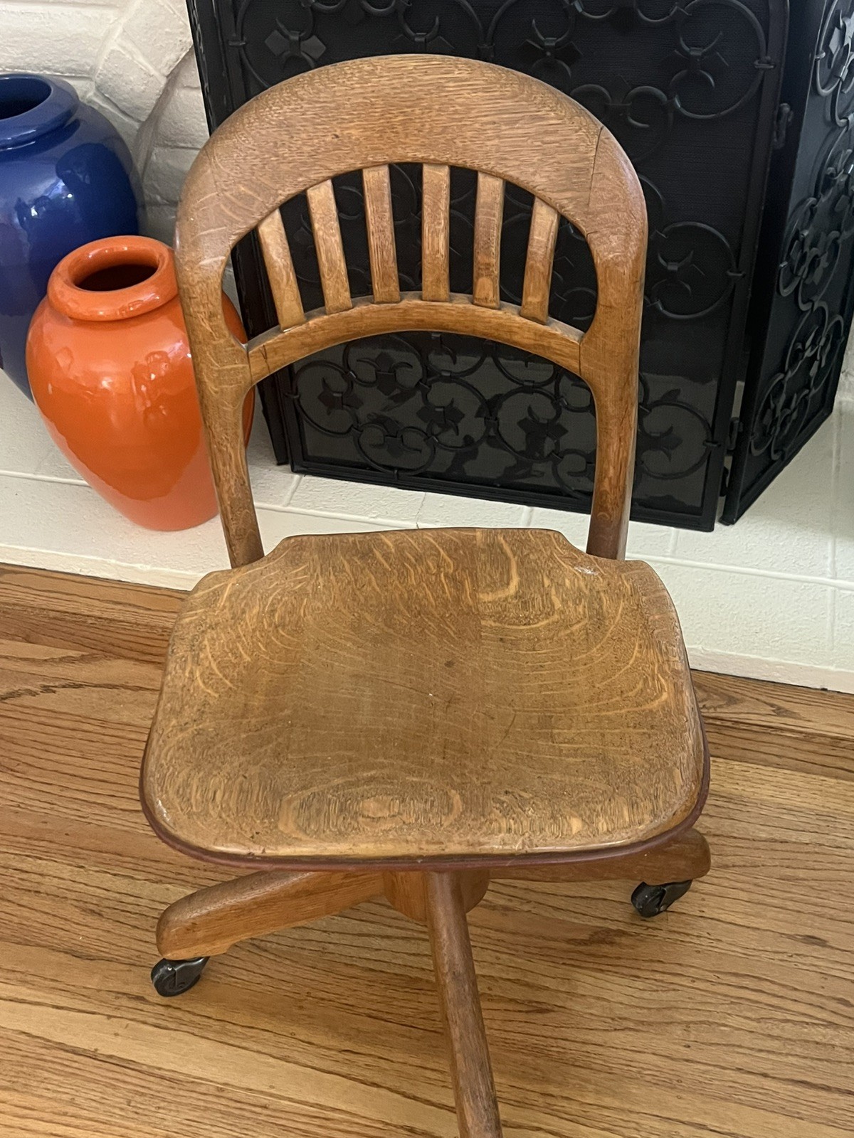 The Sikes Chair Company Armless Bankers Chair – Rare