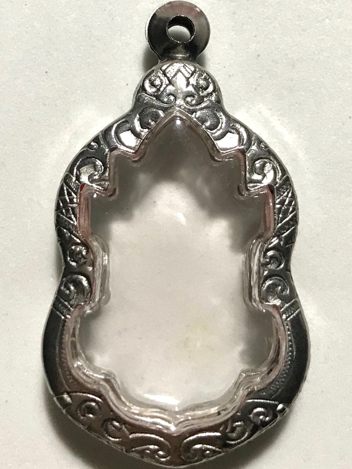 STAINLESS STEEL CASE/CASING AMULET PHRA LP THAI BUDDHA PENDANT C294 h4.2 w2.7 cm