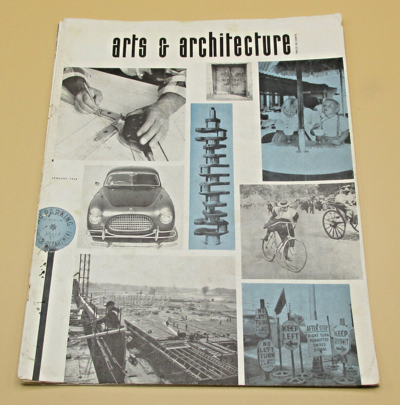 Original Issue Arts & Architecture Magazine January 1954 Loose Pages