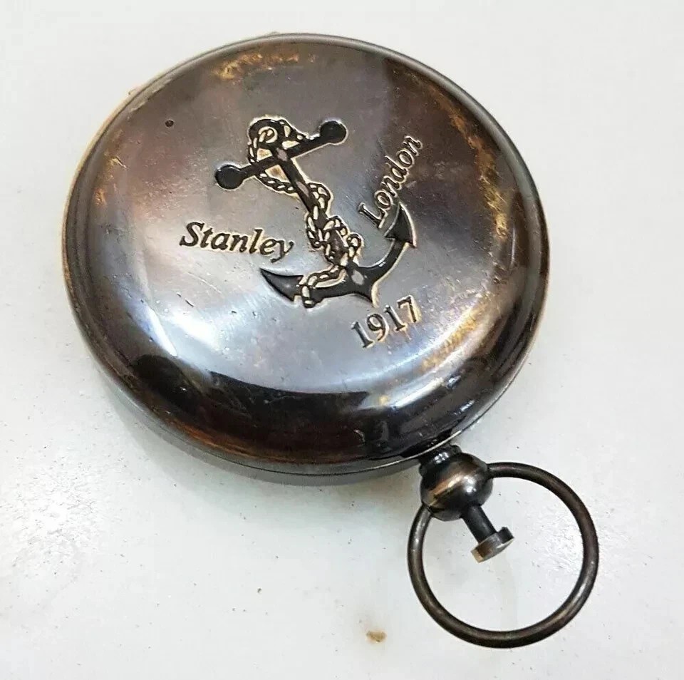 Handmade Push Button Compass Antique Brass Pocket Compass Best Gift
