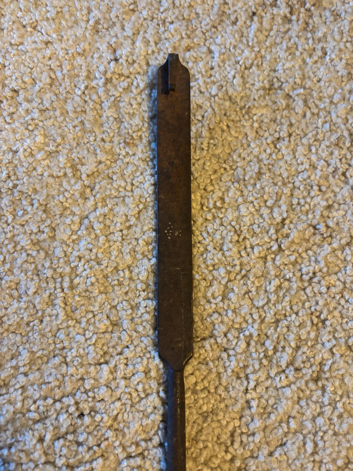 Primitive Wrought Iron Hand Forged 15″ Meat Fork Hearth Cooking Utensil
