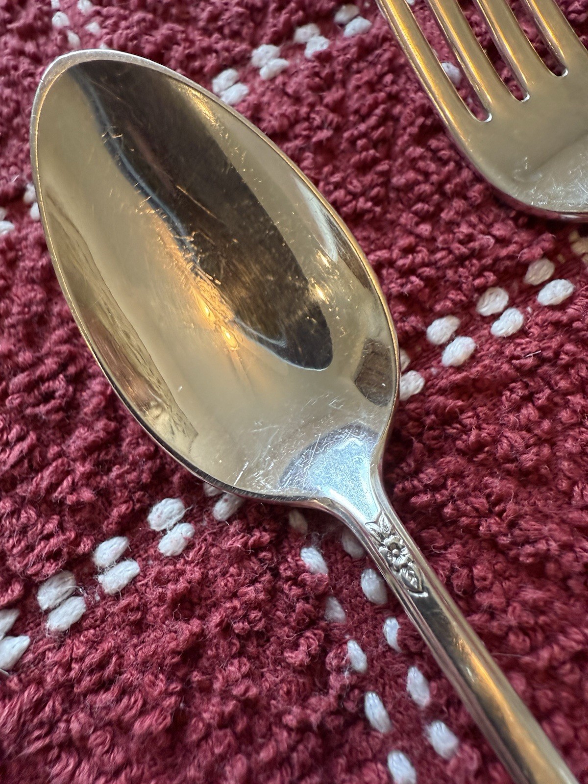 Holmes and Edwards Silverplate Spring Garden Youth Fork and Spoon