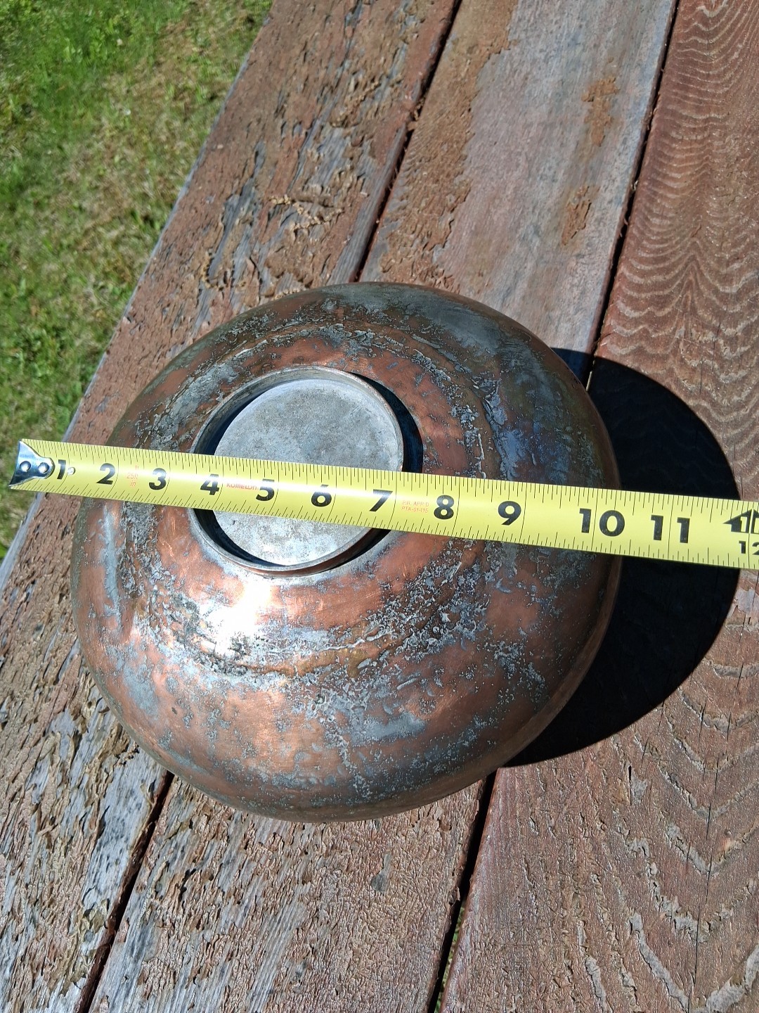 ANTIQUE LARGE MIDDLE EASTERN BRASS Copper POT PLANTER JARDINIERE