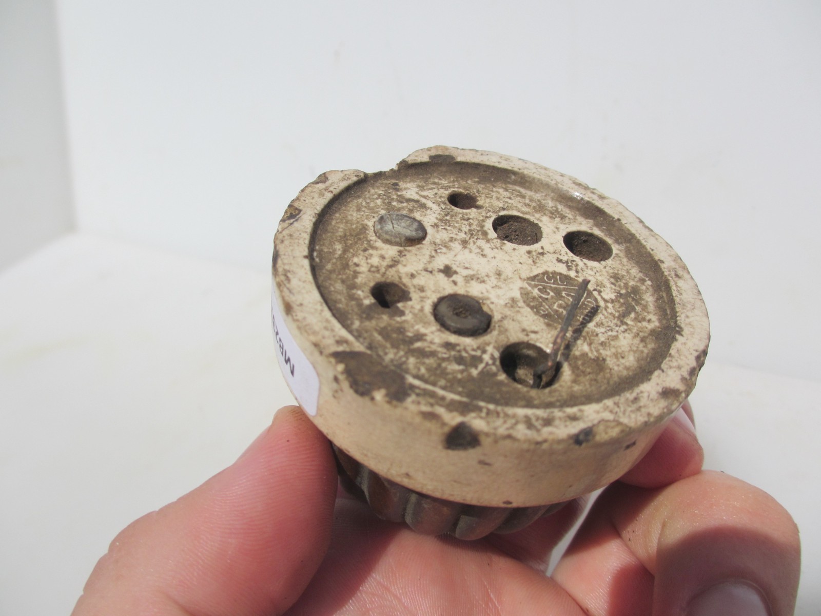 Antique Brass & Ceramic Light Switch Old Dolly Toggle Victorian Jelly Mould